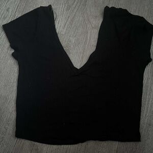 Black V-Neck Top